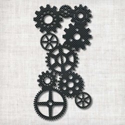 Декор стены в спальне «Шестерёнки» («Gears»)
