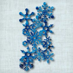 Настенный декор для гостиной 400×800 мм «Весёлые снежинки» («Funny SnowFlakes»)