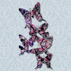 Декоративное панно над кроватью 400×800 мм «Бабочки в полёте» («Butterflies in Air»)