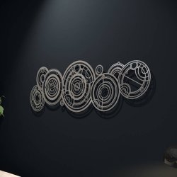 Декорация стен в гостиной «Множество кругов» («Many circles»)