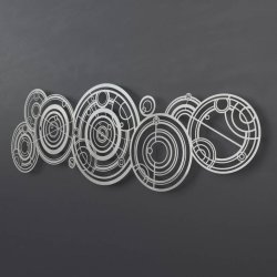 Декорация стен в гостиной «Множество кругов» («Many circles»)