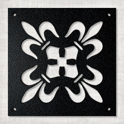 Вентиляционная решётка 100×100 мм «Квадратный цветок» («Square Flower»)