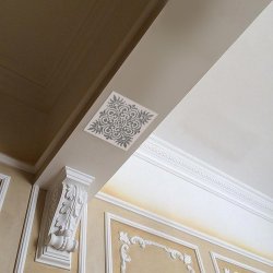 Вентиляционная решётка 300×300 мм «Перисто-цветочная 01» («Pinnate Floral 01»)