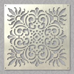 Вентиляционная решётка 300×300 мм «Перисто-цветочная 01» («Pinnate Floral 01»)