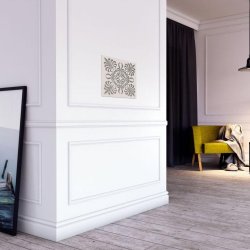 Вентиляционная решётка 300×300 мм «Перисто-цветочная 02» («Pinnate Floral 02»)