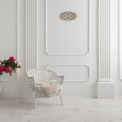 Вентиляционная решётка овальная 300×150 мм «Растительная простая» («Simple Vegetal»)
