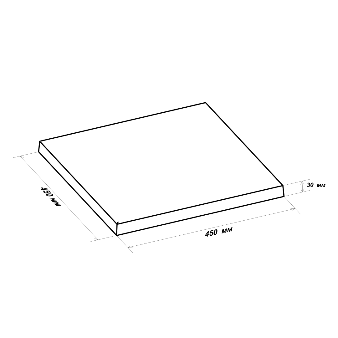 Колпак на забор пирамида плоская 1,5×1,5 кирпича