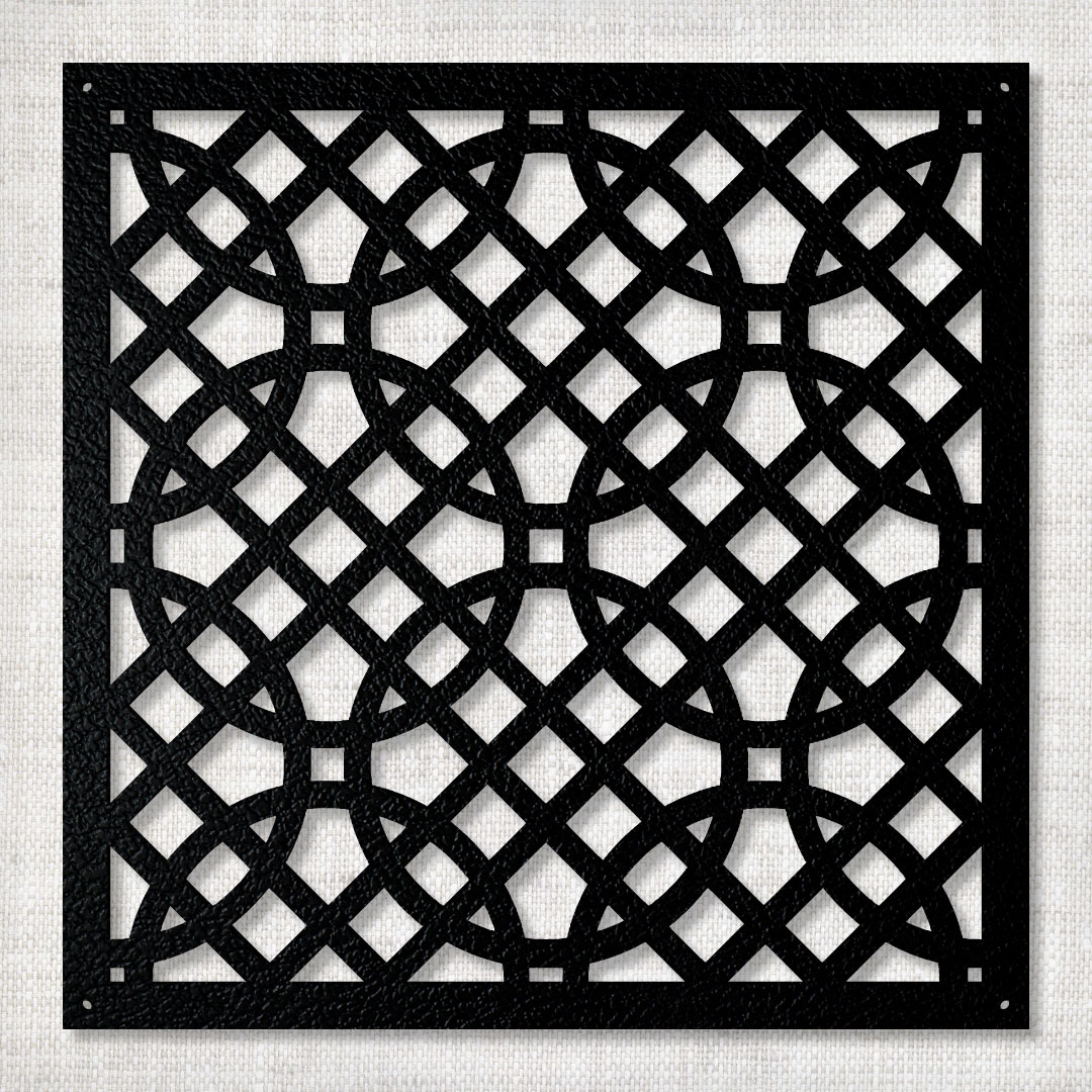 Вентиляционная решётка 300×300 мм «Сетка и шестигранники» («Mesh and honeycomb»)