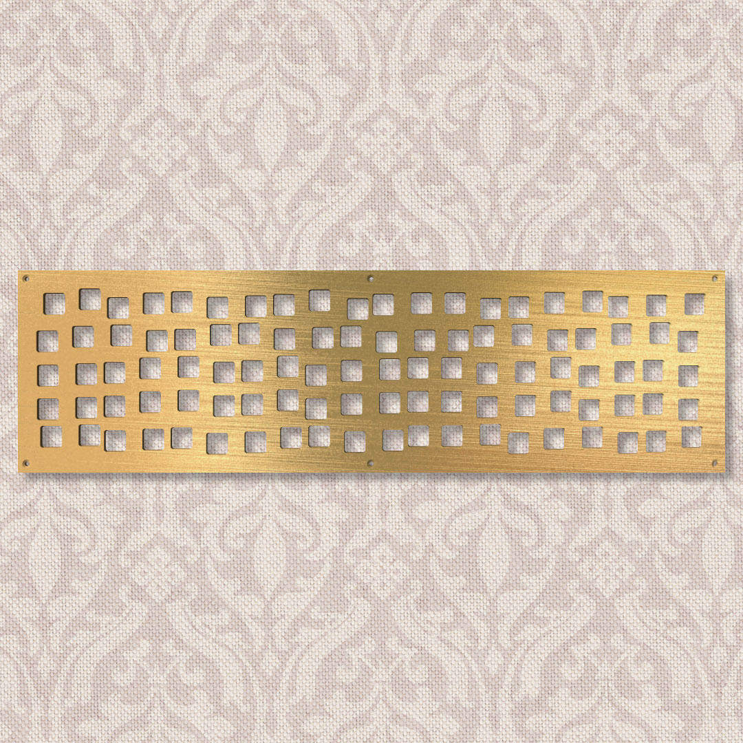 Вентиляционная решётка 600×150 мм «Квадратики» («Squares»)